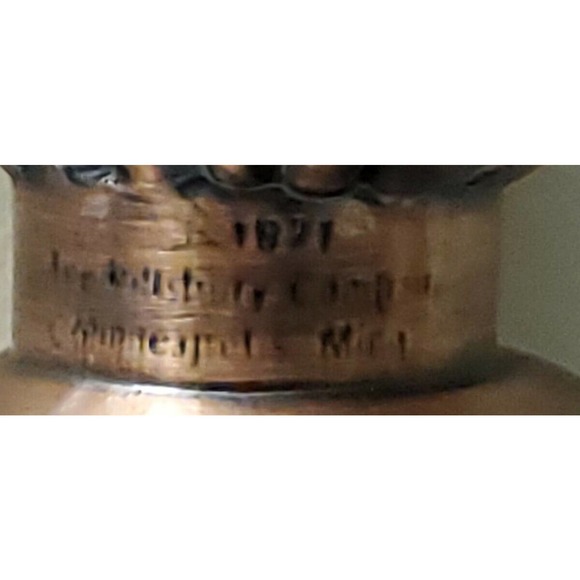 1971 Pillsbury Doughboy Brass Filled Figure 8" Inch Tall Employee Gift Award ?? - Picture 8 of 11